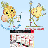 1950s Vintage Vogart Embroidery Transfer 678 Uncut Anthro Fruit Tea Towels