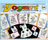1960s Vintage Vogart 696 Uncut DOW Helpful Kitten Tea Towels Embroidery Transfer