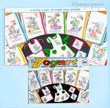 1960s Vintage Vogart 696 Uncut DOW Helpful Kitten Tea Towels Embroidery Transfer