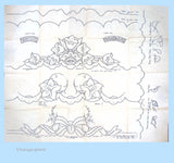 1960s Vintage Vogart Embroidery Transfer 714 Uncut Cutwork Pillowcase Motifs