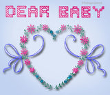 1950s Vintage Vogart Dear Baby Layette Embroidery Transfer Uncut Darling D4 ORIG