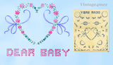 1950s Vintage Vogart Dear Baby Layette Embroidery Transfer Uncut Darling D4 ORIG