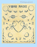 1950s Vintage Vogart Dear Baby Layette Embroidery Transfer Uncut Darling D4 ORIG