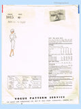 Vogue Paris Original 1015: 1960s Designer Heim Dress Sz 34 B Vintage Sewing Pattern
