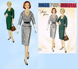 Vogue Paris Original 1015: 1960s Designer Heim Dress Sz 34 B Vintage Sewing Pattern
