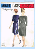 Vogue Paris Original 1044: 1960s Uncut Designer Griffe Dress 32B Vintage Sewing Pattern