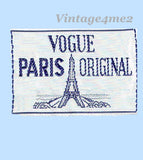 Vogue Paris Original 1044: 1960s Uncut Designer Griffe Dress 32B Vintage Sewing Pattern