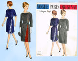 Vogue Paris Original 1044: 1960s Uncut Designer Griffe Dress 32B Vintage Sewing Pattern