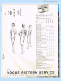 Vogue Paris Original 1311: 1960s Uncut Bohan Dior Dress Sz 34 B Vintage Sewing Pattern