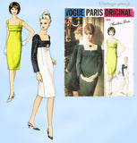 Vogue Paris Original 1311: 1960s Uncut Bohan Dior Dress Sz 34 B Vintage Sewing Pattern