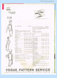 Vogue Paris Original 1313: 1960s Nina Ricci Dress & Jacket 36B Vintage Sewing Pattern