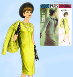 Vogue Paris Original 1313: 1960s Nina Ricci Dress & Jacket 36B Vintage Sewing Pattern
