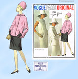Vogue Paris Original 1705: 1960s Uncut Nina Ricci Dress Sz 32 B Vintage Sewing Pattern