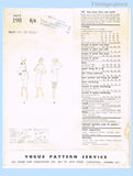 Vogue Couturier 198: 1950s Misses Dress & Peplum Jacket 34B Vintage Sewing Pattern