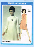 Vogue Americana 2205: 1960s Bill Blass Misses Dress 32.5B Vintage Sewing Pattern