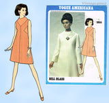 Vogue Americana 2205: 1960s Bill Blass Misses Dress 32.5B Vintage Sewing Pattern