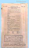 1940s Vintage Vogue Sewing Pattern 2297 Uncut Toddler Girls WWII Dress Sz 4