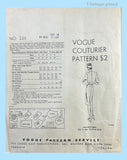 Vogue Couturier 236: 1940s Uncut WWII Designer Dress 34B Vintage Sewing Pattern