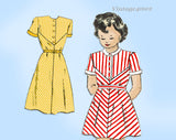 Vogue 2409: 1940s Sweet Post WWII Toddler Girls Dress Sz6 Vintage Sewing Pattern