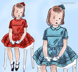 1950s Vintage Vogue Sewing Pattern 2554 Sweet Toddler Girls Tucked Dress Size 6