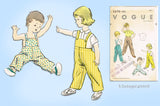 1950s Vintage Vogue Sewing Pattern 2670 Uncut Toddler's Play Clothes Set Size 5