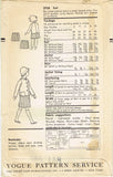 Vogue 2758: 1950s Charming Uncut Little Girls Suit Size 8 Vintage Sewing Pattern