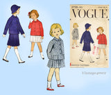 Vogue 2758: 1950s Charming Uncut Little Girls Suit Size 8 Vintage Sewing Pattern