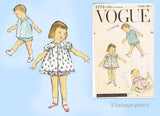 Vogue 2770: 1950s Baby Girls or Boys Top & Bloomers Sz 1 Vintage Sewing Pattern