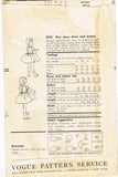 1950s Vintage Vogue Sewing Pattern 2832 Cute Toddler Girls Dress & Topper Size 3