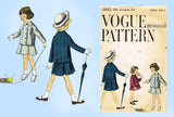 1950s Vintage Vogue Sewing Pattern 2845 Cute Toddler Girls 2 Piece Suit Size 3