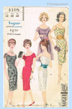 Vogue Special Design 4108: 1960s Misses Dress Sz 38 B Vintage Sewing Pattern