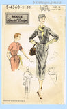 Vogue Special Design 4360: 1950s Uncut Street Dress Sz 30 B Vintage Sewing Pattern