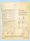 Vogue Couturier 483: 1940s Rare Misses Designer Suit 30B Vintage Sewing Pattern