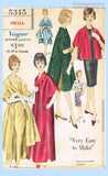 Vogue 5345: 1960s Uncut Misses Easy Stole Coat Sz SM Vintage Sewing Pattern