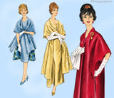 Vogue 5345: 1960s Uncut Misses Easy Stole Coat Sz SM Vintage Sewing Pattern