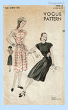 Vogue 5785: 1940s Lovely Misses Day Dress Size 30 Bust Vintage Sewing Pattern