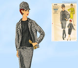 Vogue 6040: 1960s Chic Uncut Misses Mid Mod Suit 32 B Vintage Sewing Pattern
