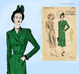 Vogue 6118: 1940s Misses New Look Street Dress Sz 32 B Vintage Sewing Pattern
