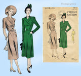 Vogue 6118: 1940s Misses New Look Street Dress Sz 32 B Vintage Sewing Pattern