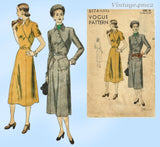 Vogue 6174: 1940s Uncut Misses Surplice Dress Sz 32 B Vintage Sewing Pattern