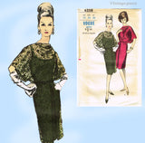 Vogue 6258: 1960s Chic Misses Cocktail Dress Sz 34 Bust Vintage Sewing Pattern