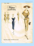 Vogue Couturier 626: 1950s Misses Cocktail Dress Sz 36 B Vintage Sewing Pattern