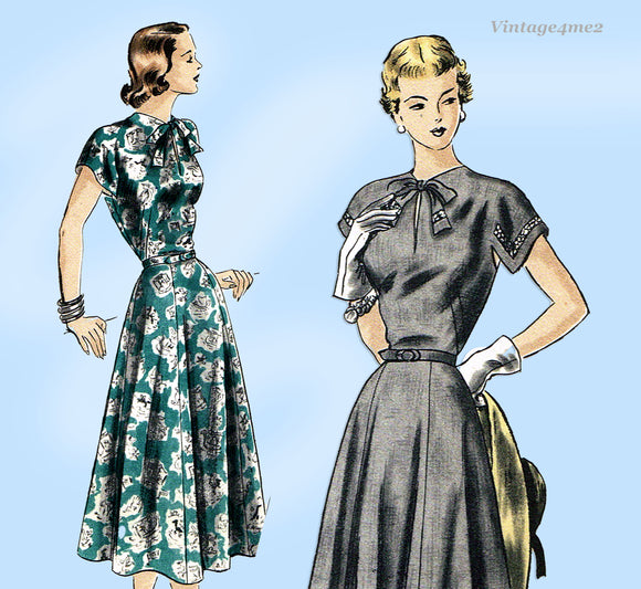 Vogue 6268: 1940s Stunning Misses Sun Dress Size 32 Bust Vintage Sewing Pattern
