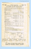 Vogue 6451: 1940s Charming Misses Swingback Jacket Sz SM Vintage Sewing Pattern