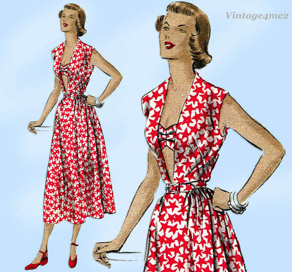 Vogue 6728: 1940s Sexy Misses Sun Dress w Bra Top Sz 32 B Vintage Sewing Pattern
