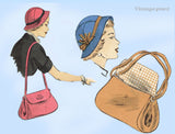 Vogue 6831: 1950s Stunning Misses Hat and Purse Set 21.5in Vintage Sewing Pattern