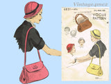 Vogue 6831: 1950s Stunning Misses Hat and Purse Set 21.5in Vintage Sewing Pattern