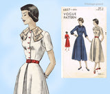 Vogue 6857: 1940s Stunning Uncut Misses Dress Sz 32 B Vintage Sewing Pattern