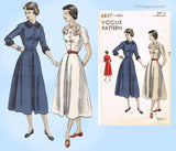 Vogue 6857: 1940s Stunning Uncut Misses Dress Sz 32 B Vintage Sewing Pattern