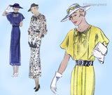 Vogue 6999: 1930s Chic Misses Street Dress Sz 38 B Vintage Sewing Pattern